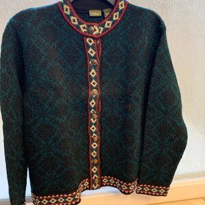 LLBean 100% Merino Wool Cardigan Sweater SM/REG